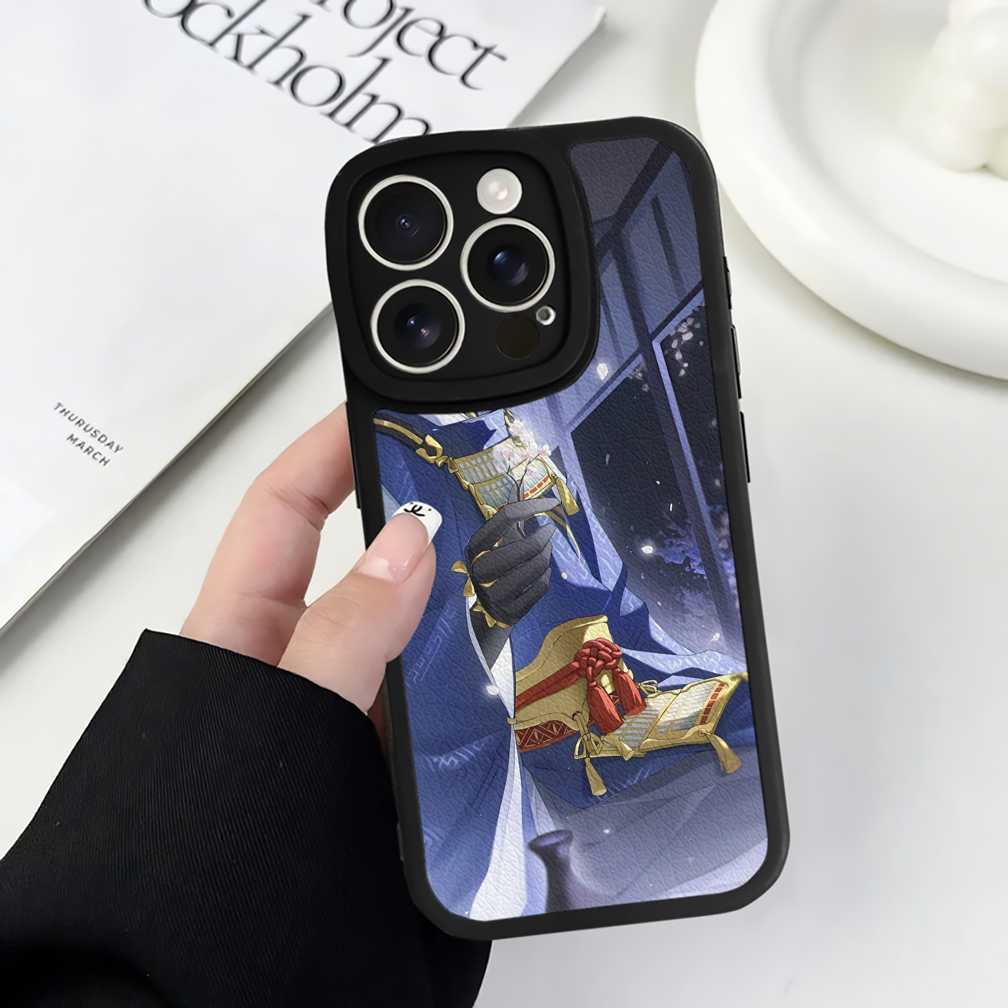 （画像用） 刀剣乱舞 Touken Ranbu 【iPhone 16シリーズ対応】シリコンスマホケース（レザー調） 材質：シリコン